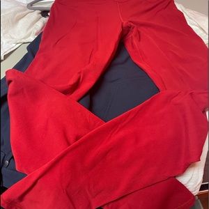 Red Athleta tights size MT.